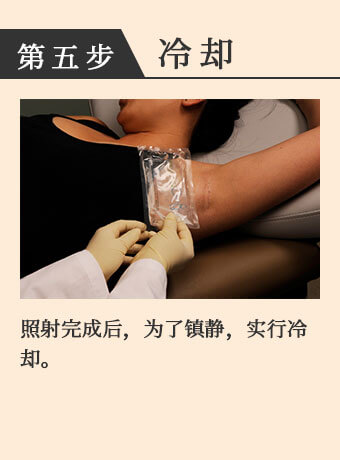 冷却 照射完成后，为了镇静，实行冷却。