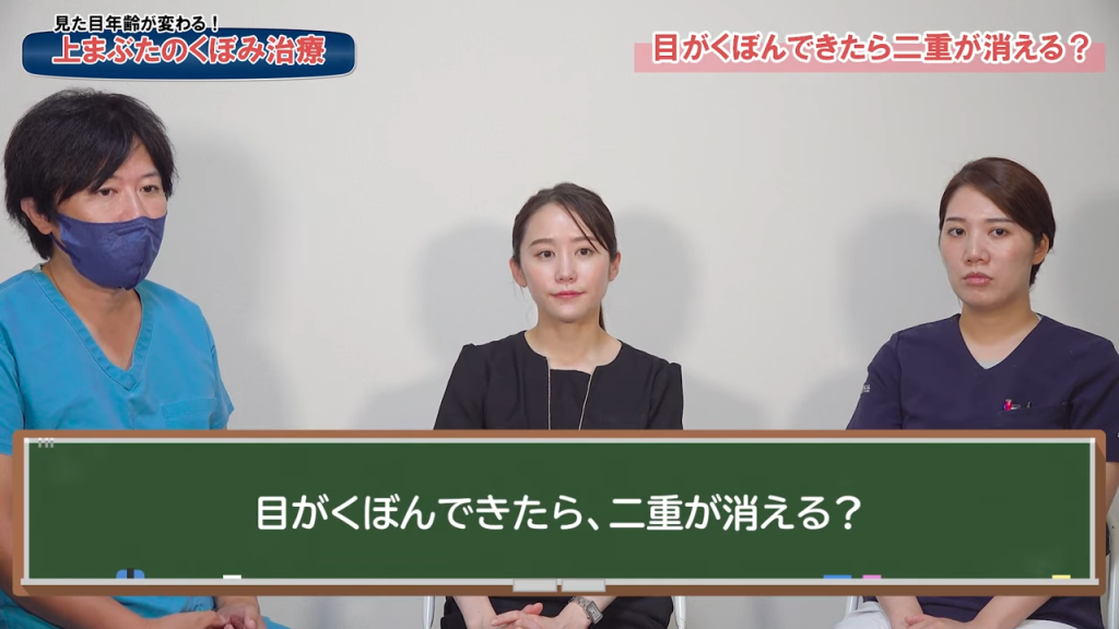 目がくぼんできたら、二重が消える？