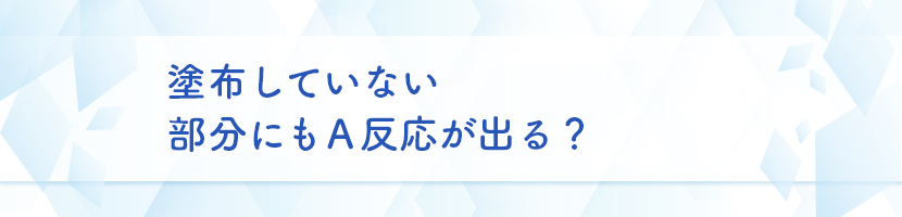 塗布していない部分にもA反応が出る？